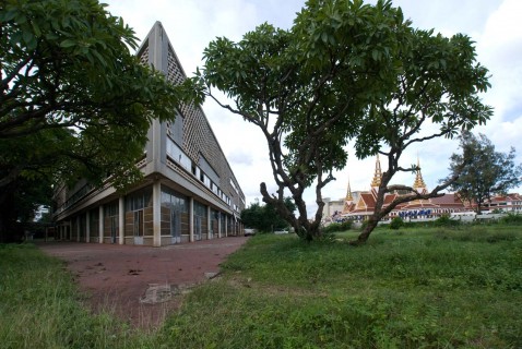 Front view of the Former National Theatre, Phnom Penh