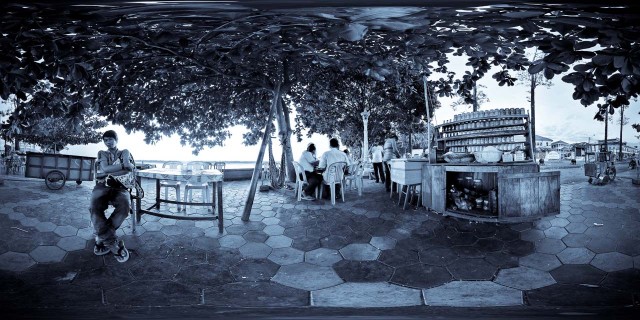 Refreshments on the banks of the Mekong at Kratie. Cambodia.