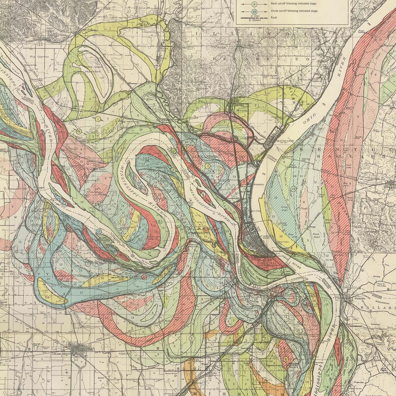 Map Porn – Mississippi Meander Maps
